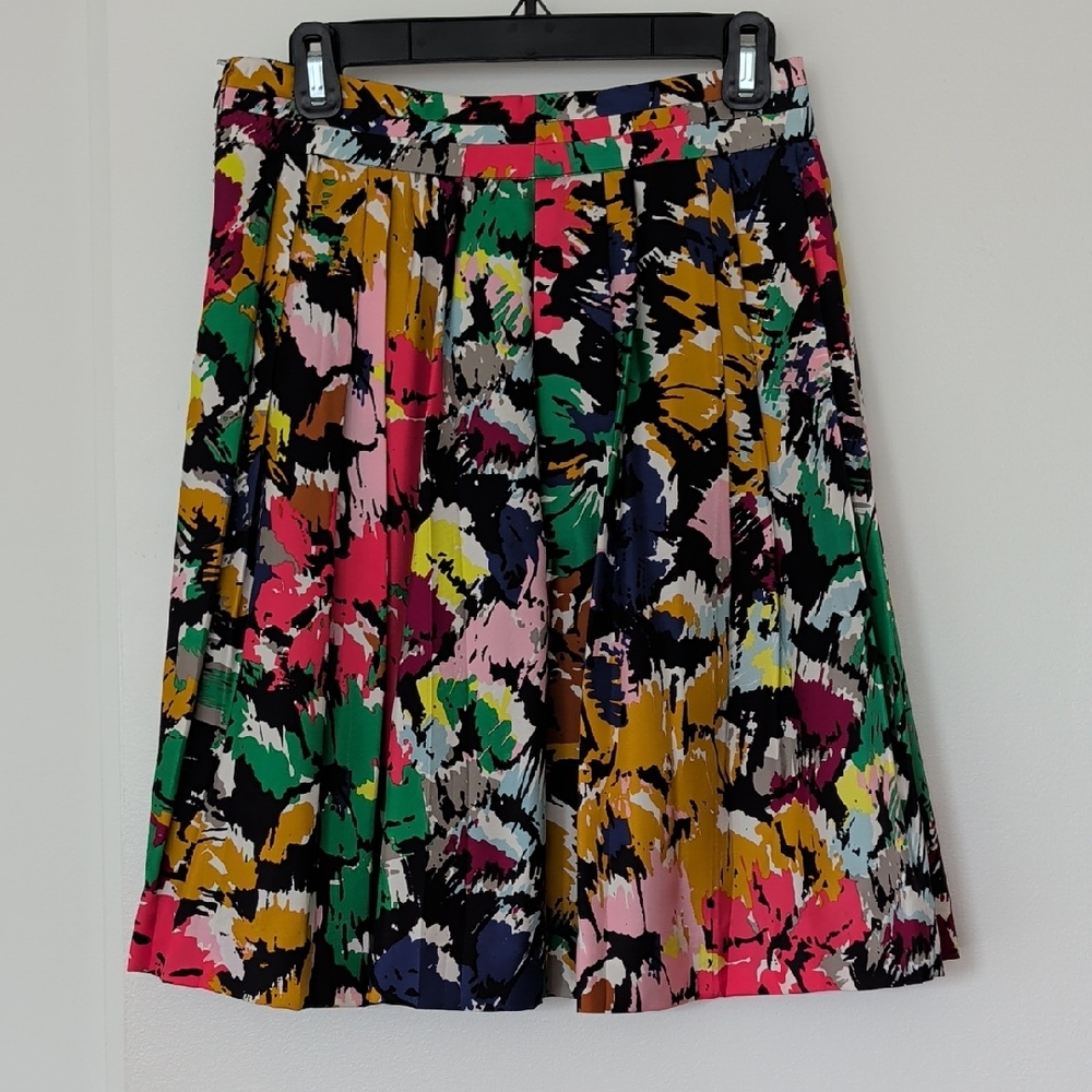 J. Crew Multicolor Abstract A-Line Skirt